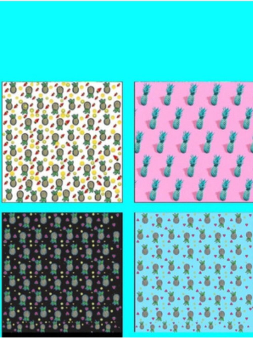 Pineapple Cotton Fabric, Fat Quarter